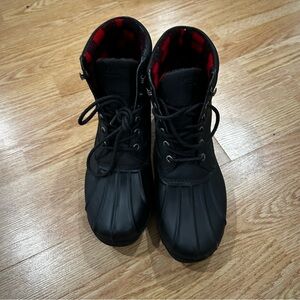 Mens Black Sperry Duck Boots